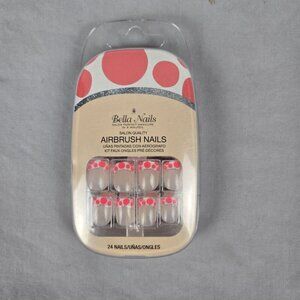 Bella Nails Salon Quality Pink Airbrush Nails #399313 - 24 Nails [BNIB Sealed]